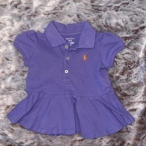 Ralph Lauren Baby Pique Peplum Polo Shirt